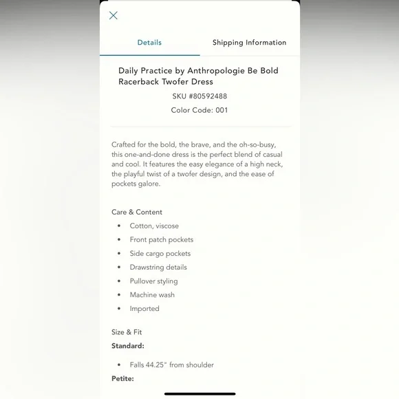 Daily Practice by Anthropologie Be Bold Racerback Twofer Dress in “Washed Black” - Picture 13 of 15